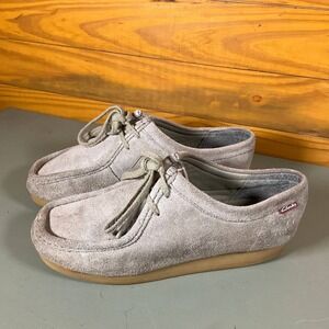 Clarks Padmora Wallabee‎ Shoes Womens 9M Tan Suede Lace Up Moccasins 26060498